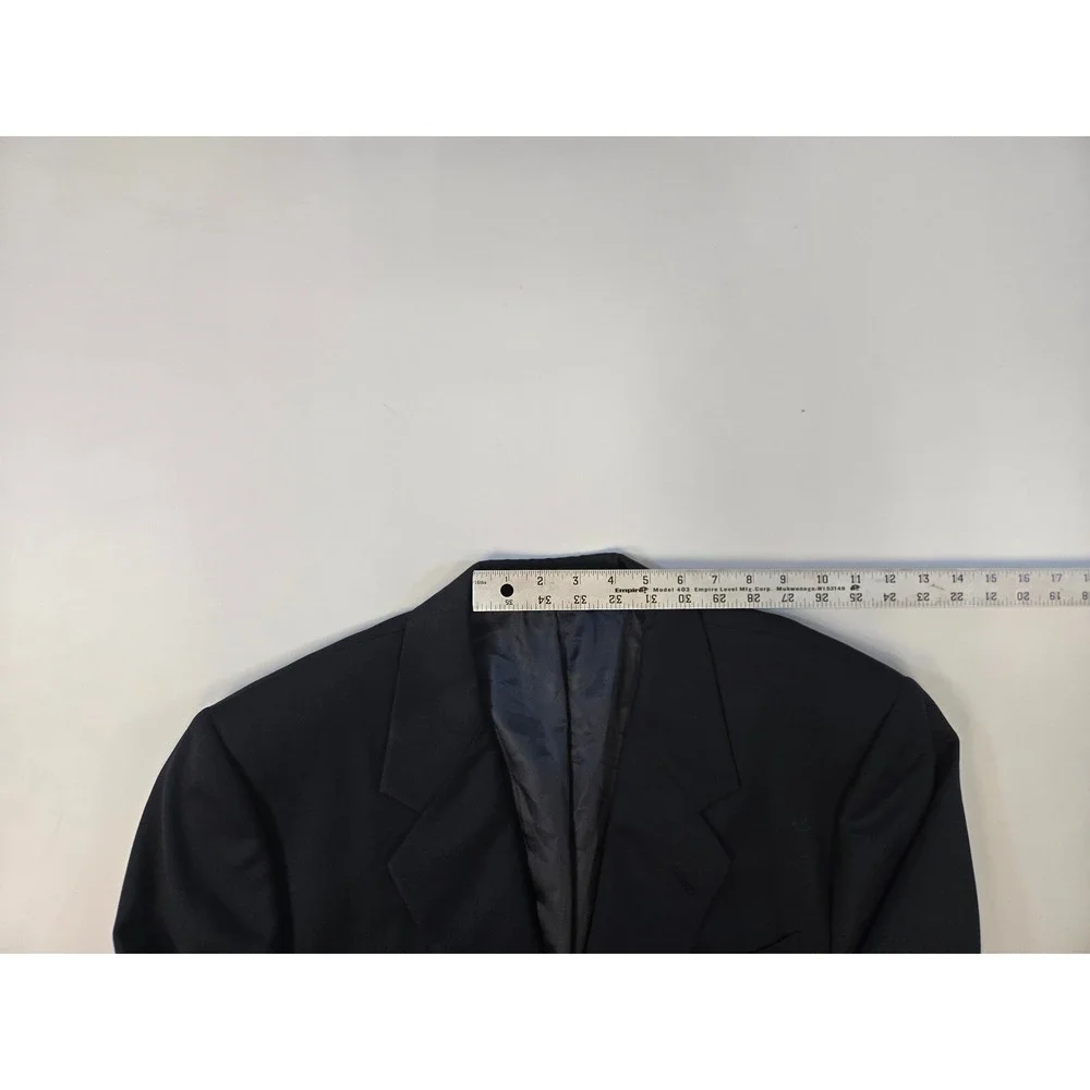 Hickey Freeman Barneys New York‎ Navy Wool Blazer Boardroom Gold Buttons 42R USA